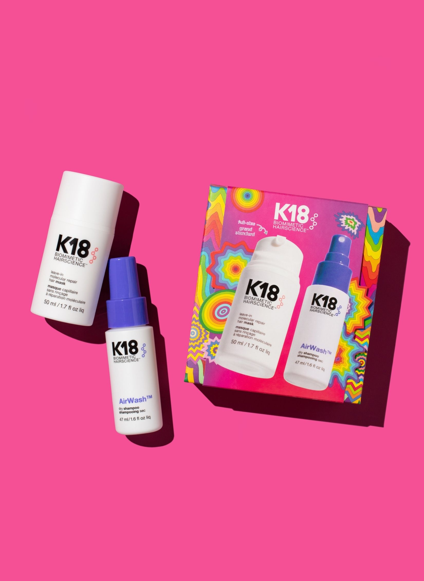 K18 Holiday 2026 Kit 1 (Mask 50ml & ΔΩΡΟ AirWash 47ml)